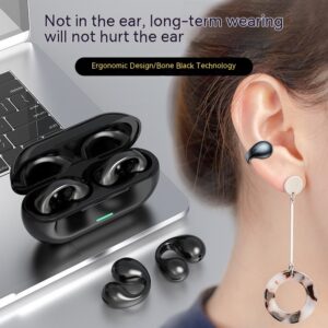Wireless Ear-Clip Bluetooth Headset – Open-Ear Comfort, Bone Conduction, Bluetooth 5.3