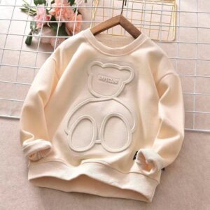 Children’s Warm Fleece-Lined Long Sleeve T-Shirt — Base Layer Top