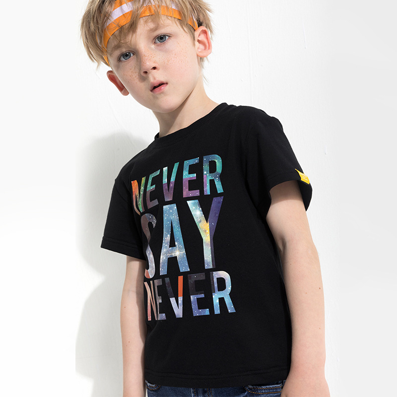 Kids Letter Print T-Shirt — Soft Cotton Casual Short Sleeve - Image 5