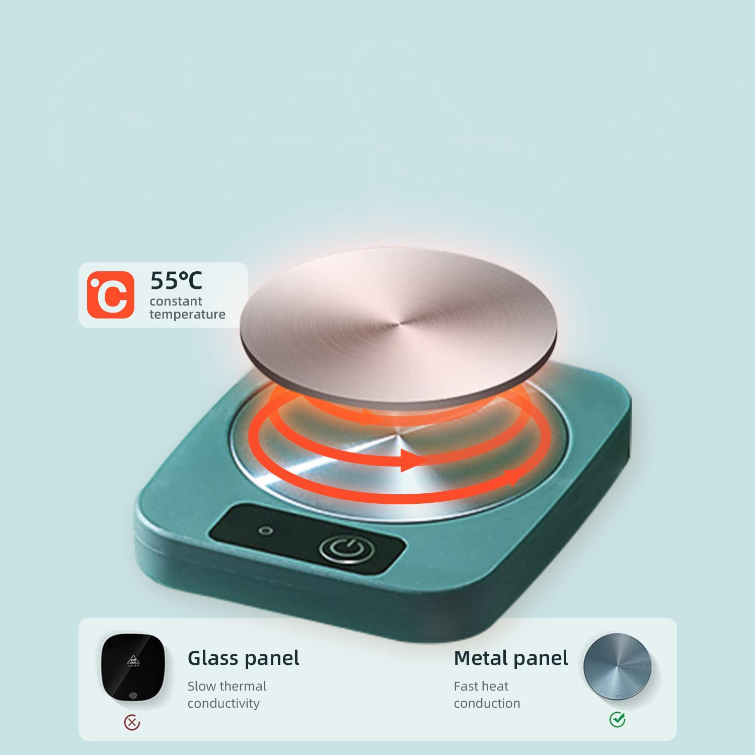 Electric Tea Water Heating Pad Constant Temperature Coffee Mug Heating Coaster Lightweight Water Pad Heater Safe For Home Office - Image 9