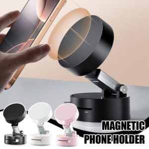 Foldable Magnetic Car Phone Holder with Strong Suction Cup – Hands-Free Dashboard Mount