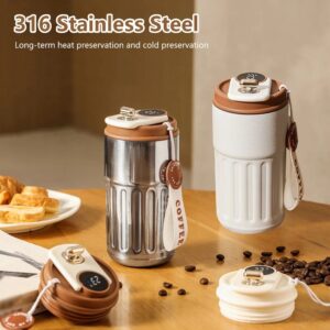 Smart Digital Temperature Display Thermal Bottle – 450ml Stainless Steel Insulated Vacuum Flask