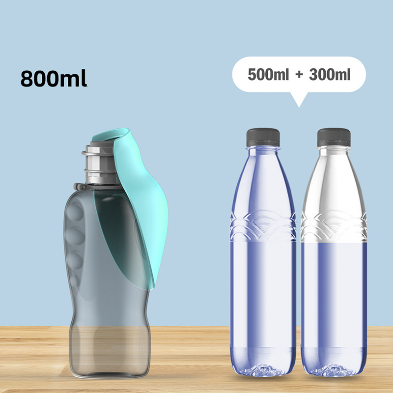 800ml Portable Dog Water Bottle – Leakproof Pet Drinking Bottle with Foldable Bowl - Image 10