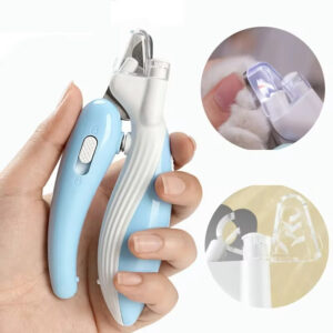 LED Pet Nail Clippers with Electric Grinder – Safe Grooming Tool for Dogs & Cats